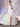 Asymmetrical Sparkly Lace Prom Dress Long - White