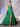 Asymmetrical Sparkly Lace Prom Dress Long - Emerald Green