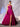 Asymmetrical Sparkly Lace Prom Dress Long - Fuchsia