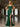 Off Shoulder Hand Beading Boned Mermaid Prom Dress - Dark Green