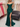 Off Shoulder Hand Beading Boned Mermaid Prom Dress - Dark Green