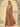 Long Sleeves Sweetheart Shoulder Acetate Satin A-Line Bridesmaid Dress - Burnt Orange