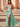 Hot Fix One Shoulder Lace Waist Drop Prom Dress-Mint Green