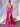 Hand Beading Boned Illusion Bodice Waist Drop Mermaid Prom Dress - Hot Pink