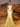 Hand Beading Boned Pleated Mermaid Prom Dress-Yellow