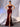 Pleated Boned Mermaid Satin Prom Dress With Slit-Burgundy