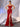 Pleated Boned Mermaid Satin Prom Dress With Slit-Red