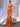 Pleated Boned Mermaid Satin Prom Dress With Slit-Orange