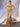 Pleated Boned Mermaid Satin Prom Dress With Slit-Gold