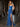Sparkly Beading Sequin Embroidery Side Split Prom Dress - Blue