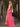 Sparkly Beading Sequin Embroidery Side Split Prom Dress - Hot Pink