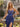 Sparkly Beading Sequin Embroidery Side Split Long Mermaid Prom Dress in Royal Blue