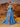 Asymmetrical Removable Bow Drop Ball Gown Prom Dress With Pocket - Blue