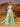 Asymmetrical Removable Bow Drop Ball Gown Prom Dress With Pocket - Mint Green