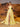 Asymmetrical Removable Bow Drop Ball Gown Prom Dress With Pocket - Yellow