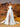 Asymmetrical Removable Bow Drop Ball Gown Prom Dress With Pocket - White