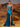 Cut Front Floral Lace Embroidery Long Mermaid Prom Dress - Teal