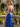 Sparkly Lace Cut Waist Split Long Mermaid Prom Dress in Royal Blue