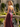 Sparkly Lace Cut Waist Split Long Mermaid Prom Dress in Burgundy