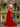 Sparkly Lace Cut Waist Split Long Mermaid Prom Dress in Red