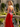 Sparkly Lace Cut Waist Split Long Mermaid Prom Dress in Red