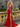 Sparkly Lace Cut Waist Split Long Mermaid Prom Dress in Red