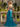 Sparkly Lace Cut Waist Split Long Mermaid Prom Dress in Blue