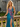 Sparkly Lace Cut Waist Split Long Mermaid Prom Dress in Blue