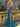 Sparkly Lace Cut Waist Split Long Mermaid Prom Dress in Blue