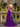 Sparkly Lace Cut Waist Split Long Mermaid Prom Dress in Purple