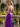 Sparkly Lace Cut Waist Split Long Mermaid Prom Dress in Purple