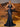 Halter Cut Front Lace Embroidery Mermaid Satin Prom Dress-Navy Blue