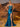 Sparkly Deep V-Neck Prom Dress Long With Split - Peacock Blue