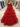 Off Shoulder Ruffled Tiered Lace Embroidery Tulle Ball Gown Prom Dress - Red