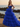 Off Shoulder Ruffled Tiered Lace Embroidery Tulle Ball Gown Prom Dress - Royal Blue