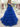 Off Shoulder Ruffled Tiered Lace Embroidery Tulle Ball Gown Prom Dress - Royal Blue